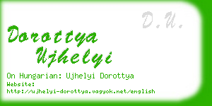 dorottya ujhelyi business card